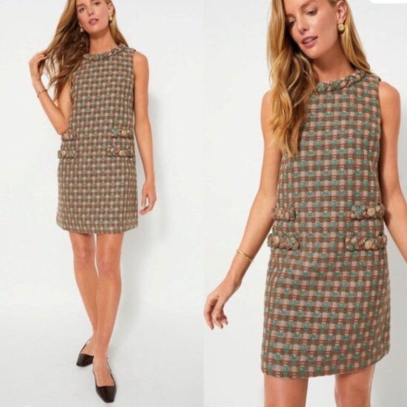 Tuckernuck Neopolian Tweed Sleeveless Jackie Dress M - Picture 4 of 7